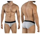 Gray heathered clever 2045 catamarca briefs with a solid black waistband for comfortable everyday wear