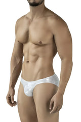 Silver clever 2062 diamond briefs with white lace trim and subtle pattern made of soft breathable fabric