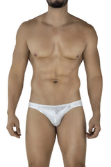 Clever 2062 diamond briefs in silver featuring white lace trim and a subtle patterned fabric design