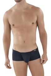 Black clever brand boxer briefs with snug fit on waistband in black and white from clever 229924 2pk australian trunks