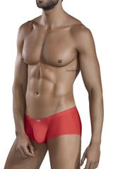 Red men’s briefs from clever 229946 7pk trunks with a snug fit and small logo on the waistband in multi-colored style