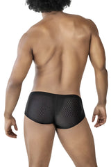 Black mesh briefs with perforated design from clever 229947 3pk australian latin trunks in black red and blue