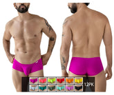 Vibrant magenta clever 229956 12pk australian latin trunks with sleek form fitting design and subtle waistband logo