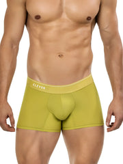 Olive green clever 26008 atenea boxer briefs with matching elastic waistband and white clever branding