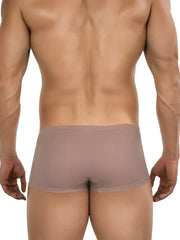 Beige ribbed clevers 26015 apolo trunks with a snug form-fitting design for sophisticated comfort and style
