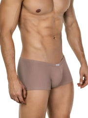 Beige clever 26015 apolo trunks with ribbed fabric and elastic waistband for sophisticated comfort and style