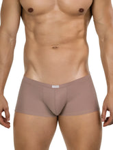 Beige ribbed clever 26015 apolo trunks with subtle textured pattern and branded waistband label for sophisticated comfort