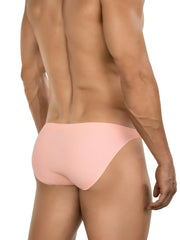 A soft pink ribbed cotton brief with a snug fit and high waistband from clever 26017 apolo bikini vibrant orange