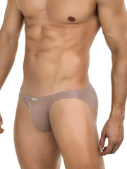 Beige ribbed cotton clever 26018 apolo bikini briefs with small brand tag on waistband for sophisticated comfort and style