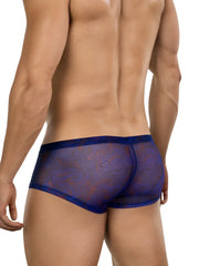 Blue clever 26033 calipso sheer mesh briefs with subtle pattern and solid waistband for bold breathable style