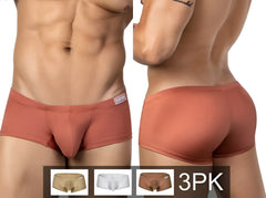Copper-colored form-fitting men’s briefs from clever 26069 3pk australian latin trunks with subtle waistband tag