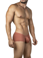 A sleek rust-colored men’s brief with smooth form-fitting fabric and contoured design from clever 26069 3pk trunks