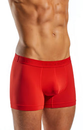 Red cocksox classic boxer briefs size l with snug fit and elastic waistband featuring gray brand lettering