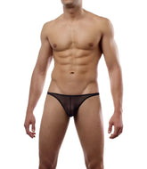 Cover male sheer black mesh briefs brazilian bikini underwear size m shown from back side