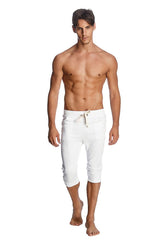 Pantalon de yoga à revers (blanc uni)