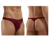 Doreanse 1280-BRD hang-loose thong in bordeaux maroon with smooth form-fitting design shown from the back side