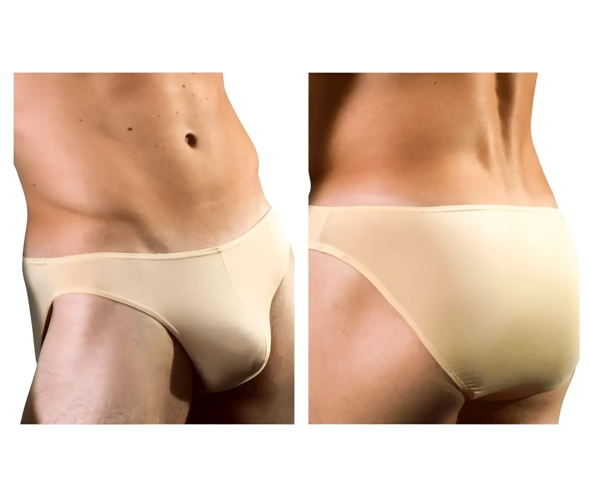 Doreanse 1281-TAN hang-loose bikini brief in tan with a seamless smooth form-fitting design
