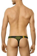 Doreanse 1303-PRN green and yellow camouflage pattern thong made from soft material for comfortable wear