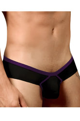 Black and purple doreanse 1377-blk boost cheeky brief with sleek form-fitting design for men