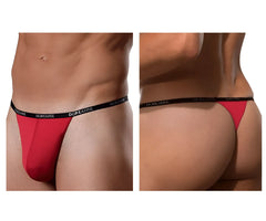 Red doreanse 1390-red aire thong with black elastic waistband made from soft breathable fabric for comfortable wear