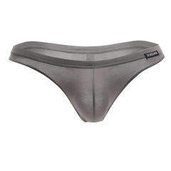 Gray doreanse 1392-smk euro thong in smoke color made of smooth stretchy fabric with subtle sheen and reinforced stitching