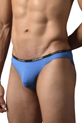 Blue doreanse 1395-BLU aire bikini briefs in cobalt blue with a black waistband featuring white brand lettering