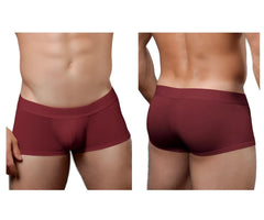 Doreanse 1760-BRD low-rise trunk maroon form-fitting briefs with smooth fabric finish front view