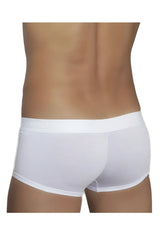 Doreanse 1760-WHT white low-rise trunk briefs with smooth form-fitting design and subtle logo on waistband