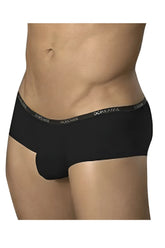 Doreanse 1781-BLK naked mini trunk black briefs with subtle white logo waistband for comfortable everyday wear