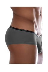 Gray doreanse 1781-smk naked mini trunk briefs with black waistband and white brand lettering in smoke color
