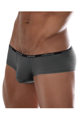 Gray doreanse 1781-smk naked mini trunk briefs with black waistband and white brand lettering in smoke color