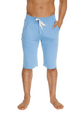 Eco-track short ice blue soft fabric shorts with white drawstring and side pockets for casual wear