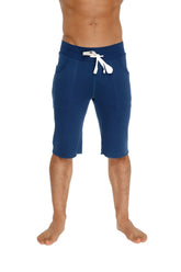 Eco-track short royal blue navy blue athletic shorts with white drawstring and side pockets for active use