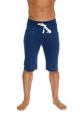 Eco-track short royal blue navy blue athletic shorts with white drawstring and side pockets for active use