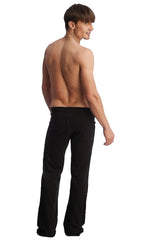 Black straight-leg edge eco-track and yoga sweat pant with a sleek modern cut ideal for activewear