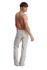 Edge eco-track and yoga sweat pant heather grey soft light gray fabric with relaxed fit and subtle side seam detailing