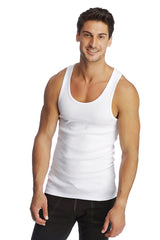 White cotton edge sustain tank top with simple fitted design perfect for casual summer wear