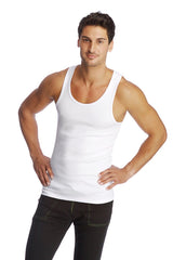 White cotton edge sustain tank top with a simple classic design perfect for casual wear