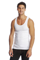 White cotton edge sustain tank top with a simple classic design perfect for casual wear