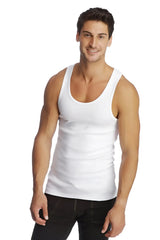 White cotton edge sustain tank top with simple fitted design perfect for casual summer wear