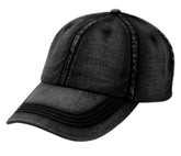 Epoch black heavy stitched cotton baseball cap with a curved brim, shown against a white background.