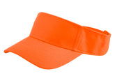 Bright orange cotton solid color visor with smooth fabric material and simple classic design for sun protection