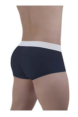 Ergo wear ew1472 max cotton trunks in navy blue with white waistband and black briefs design for comfortable fit