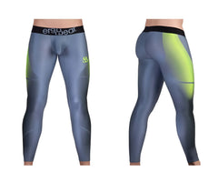 Gray and neon green ergowear ew1604 max se athletic leggings with textured form-fitting design for activewear