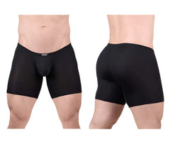 Black ergoWear ew1702 x4d boxer briefs with smooth form-fitting fabric and subtle logo on waistband