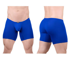 Vibrant royal blue ergoWear EW1710 X4D men’s boxer briefs with snug, form-fitting design and seamless construction