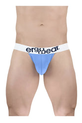 Light blue ergonomic cotton briefs with a white ergowear logo waistband from the ErgoWear EW1711 MAX COTTON collection