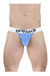 Light blue ergonomic cotton bikini briefs with white waistband and ergowear logo by ergowear ew1712 max cotton