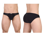 Black mens briefs ergoWear EW1727 FEEL GR8 cotton bikini in black with sleek form-fitting design and subtle waistband branding