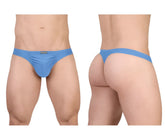 Blue ergowear ew1730 feel gr8 cotton men’s thong with snug fit and black brand tag on waistband